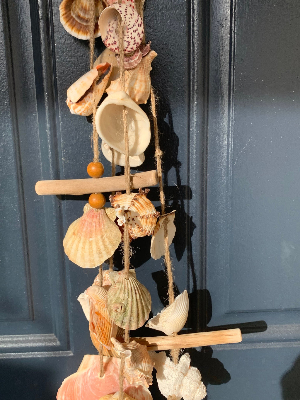 Seashell Wind Chime: Coastal Garden Patio Decor, 26"