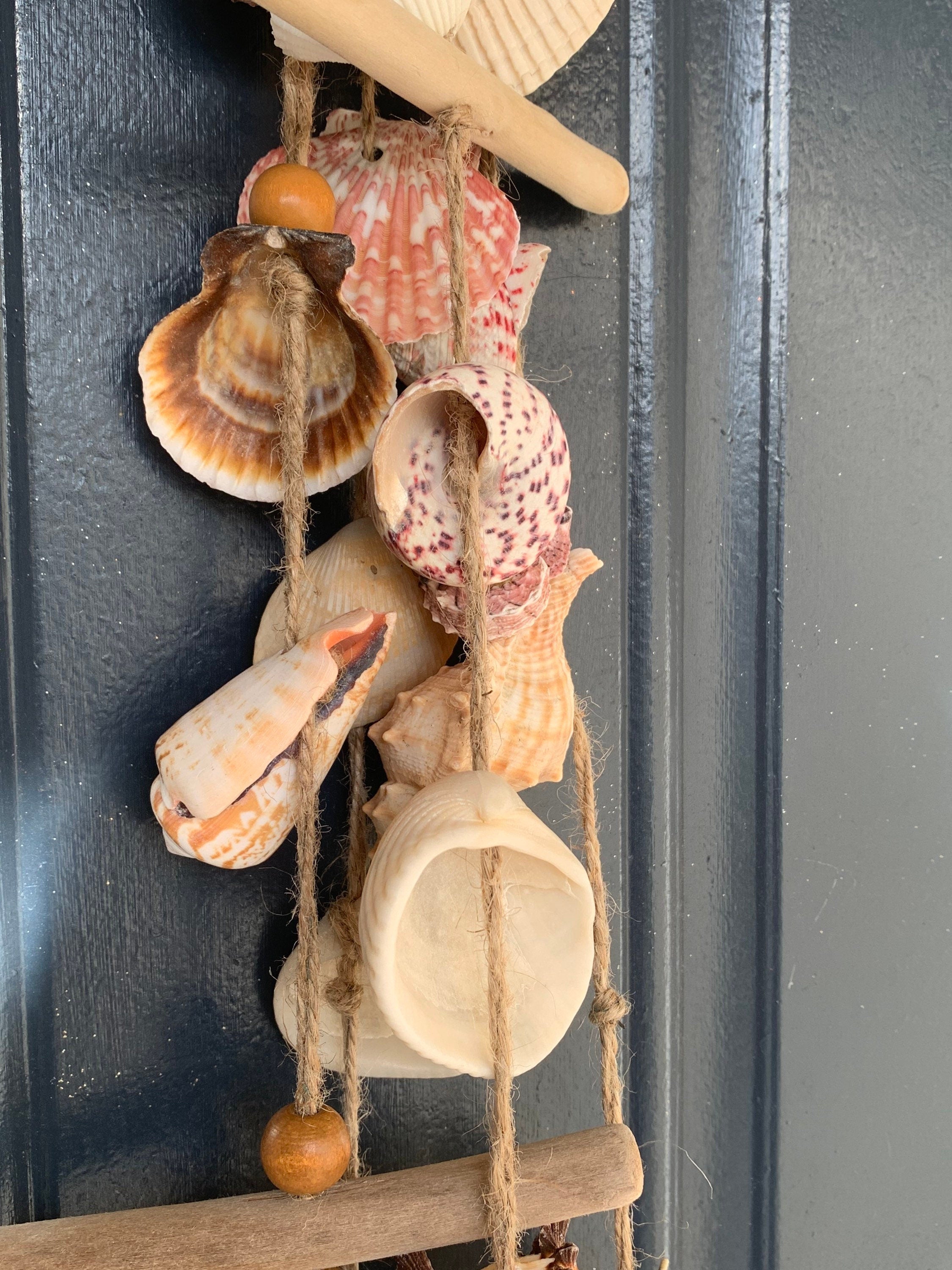 Seashell Wind Chime: Coastal Garden Patio Decor, 26"