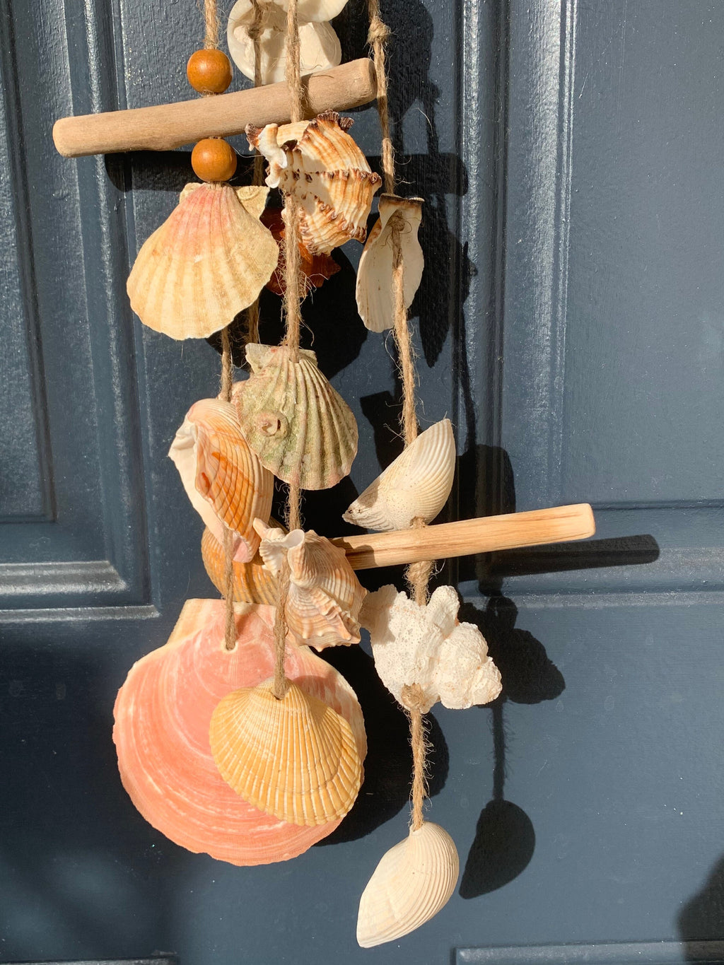 Seashell Wind Chime: Coastal Garden Patio Decor, 26"