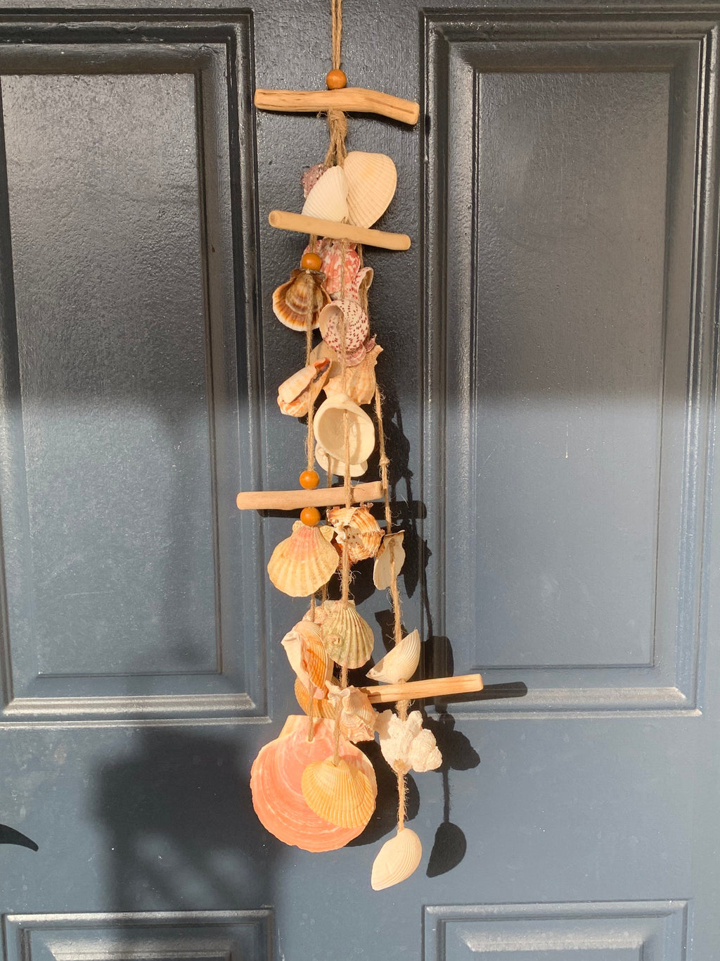 Seashell Wind Chime: Coastal Garden Patio Decor, 26"