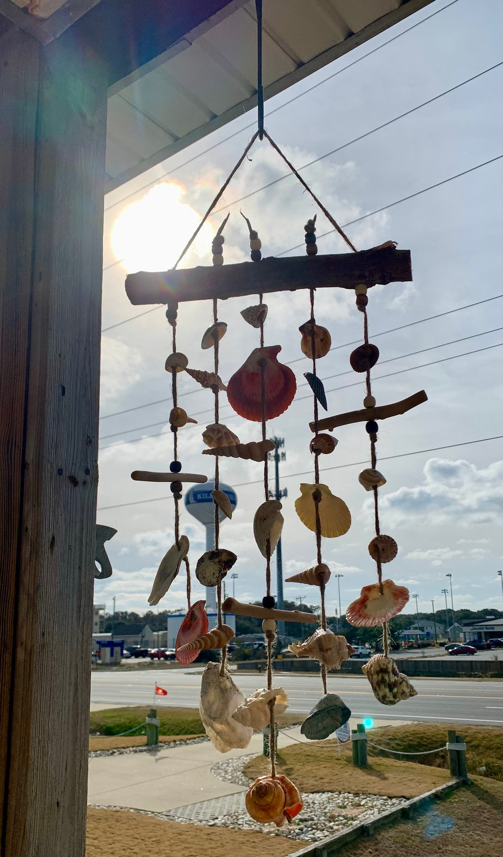 Seashell Wind Chime / Coastal Home Decor / Beach Wall Art Hanging / Housewarming Gifts