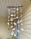Seashell Wind Chime / Coastal Home Decor / Beach Wall Art Hanging / Housewarming Gifts