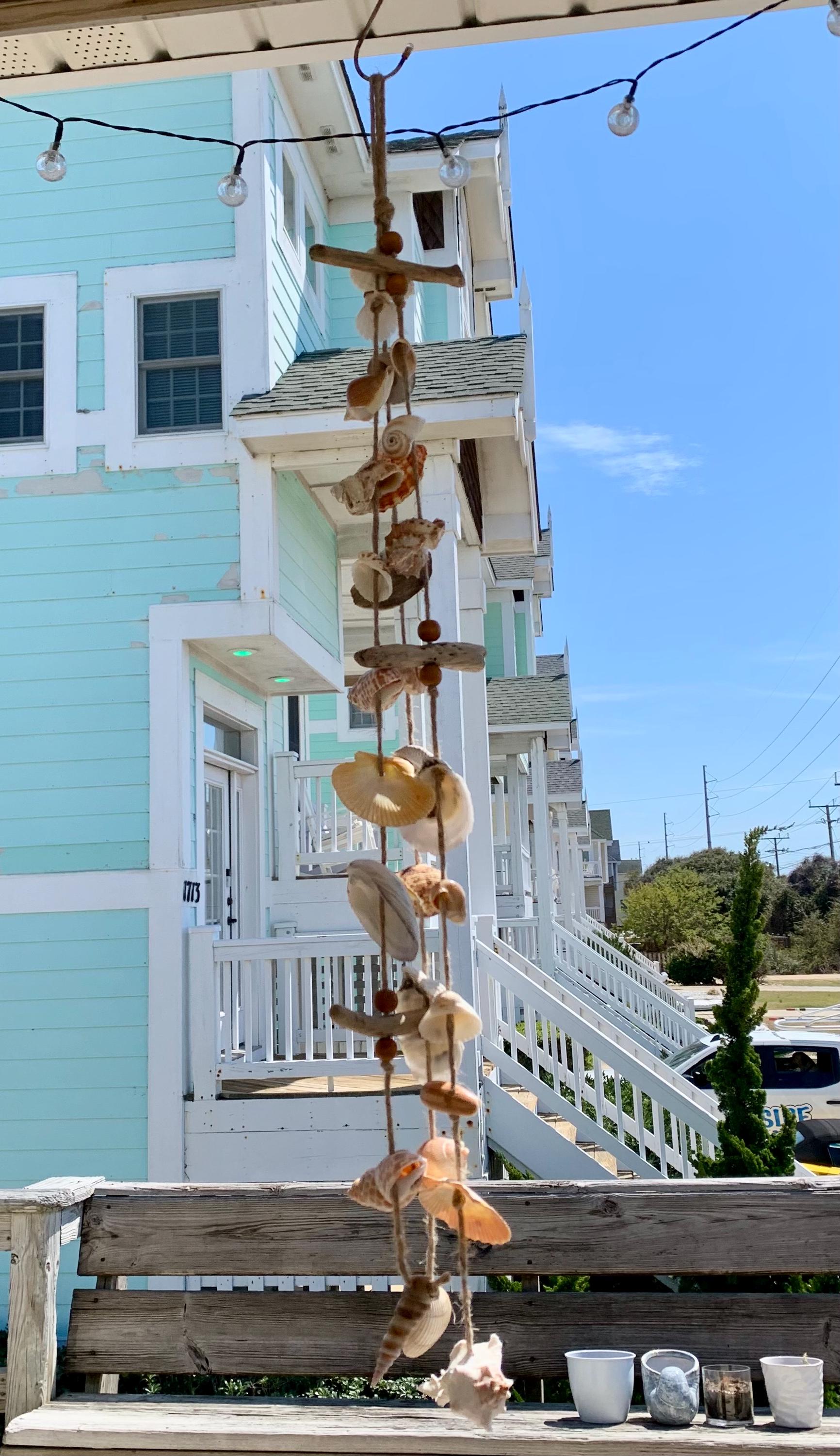 Seashell Wind Chime: Coastal Garden Patio Decor, 26"