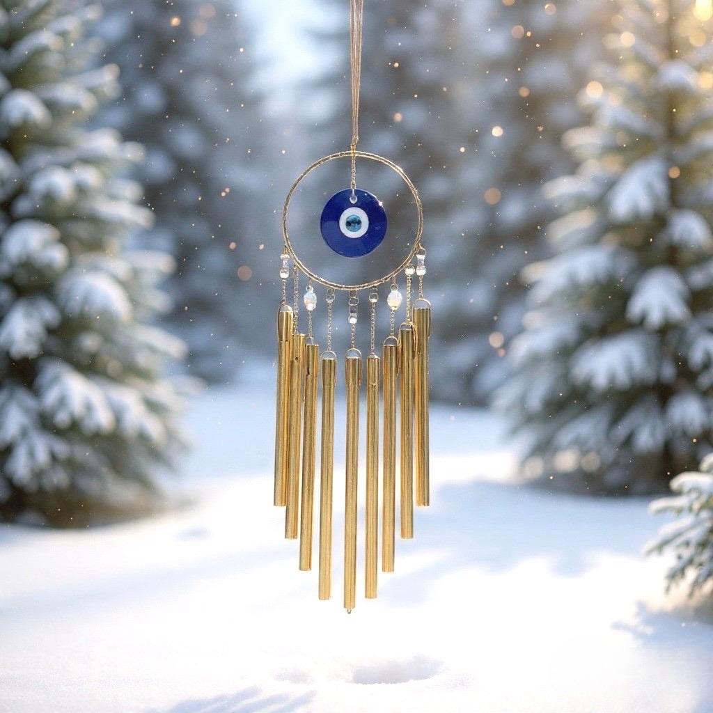 Tree Of Life Wind Chime, Crystal Outdoor Wind Chimes For Garden, Boho Feng Shui Home Decor, Meditation Hanging Ornament, Housewarming Gift