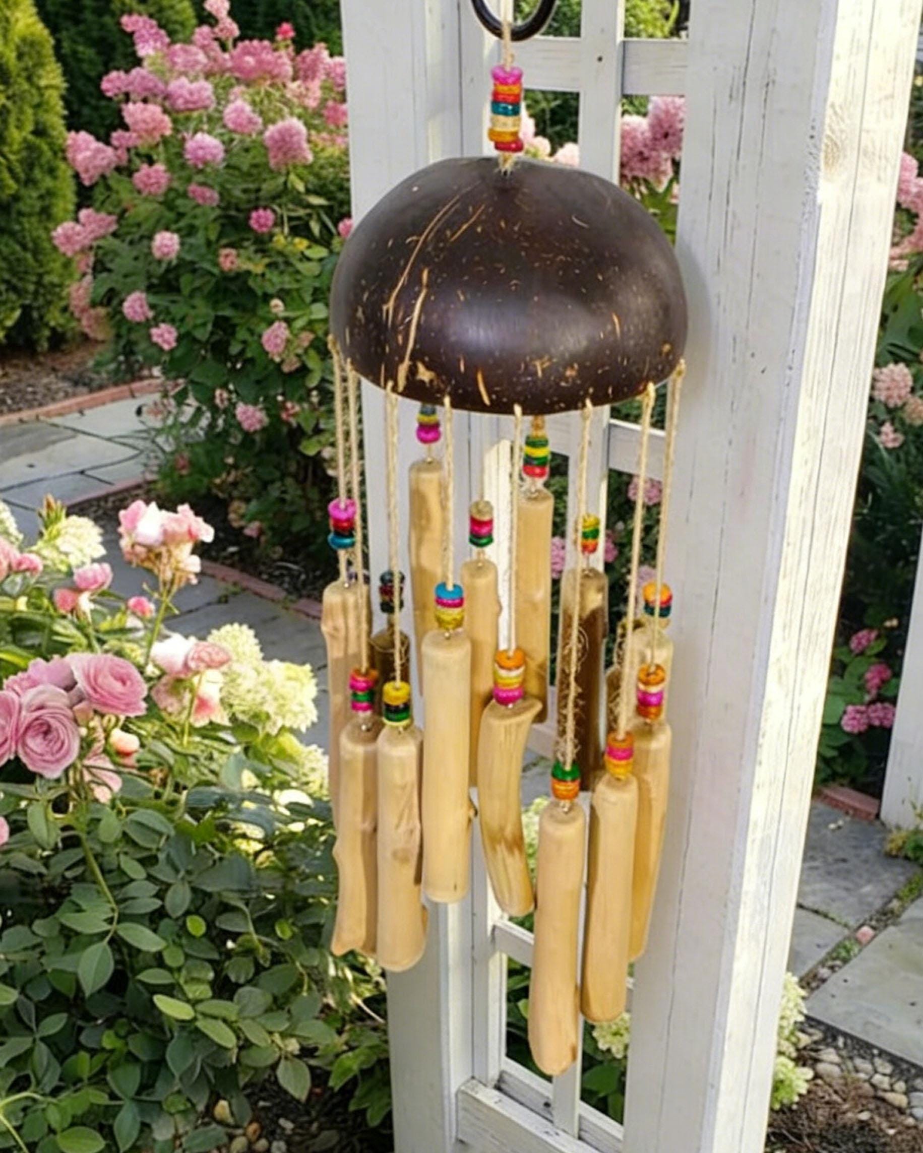Boho Wooden Wind Chimes, Handmade, Home Décor, Patio/outdoor Decoration